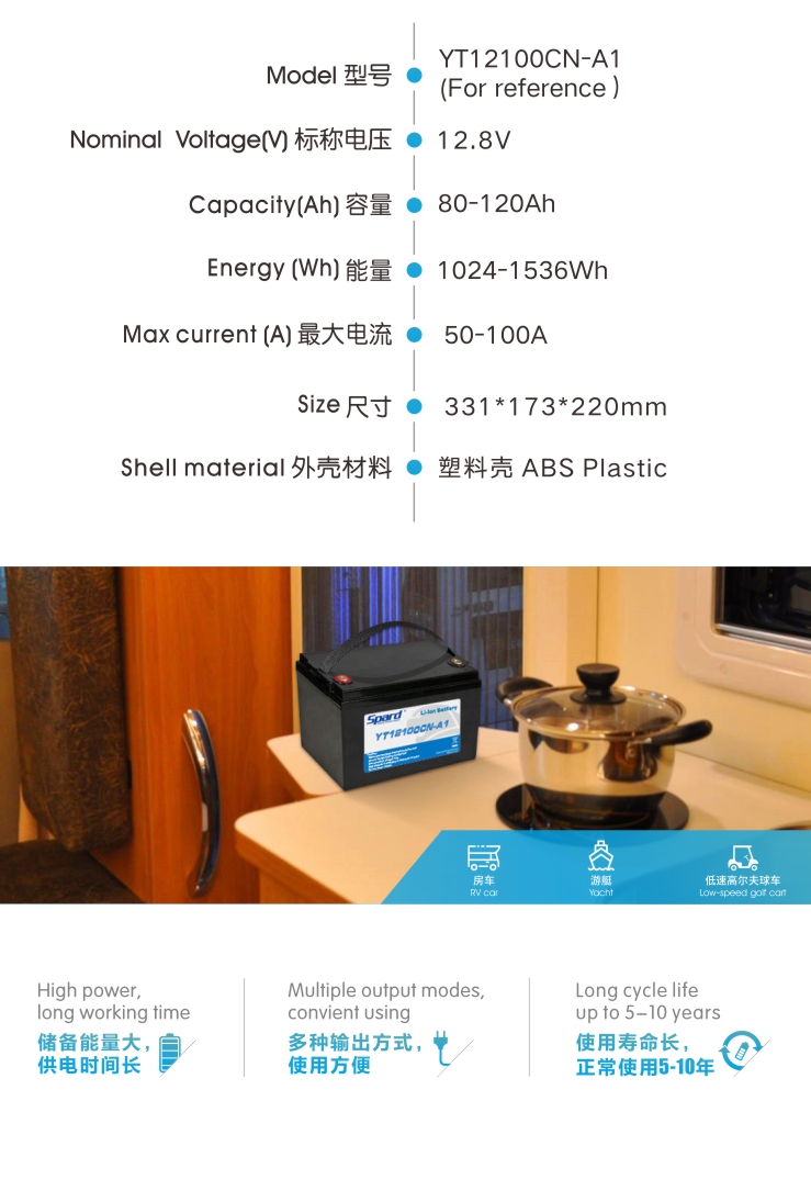 探花在线观看视频储能午夜探花视频观看-YT12100CN,12.8v120ah大容量锂午夜探花视频观看,5-10年长寿命,多种输出方式,使用方便