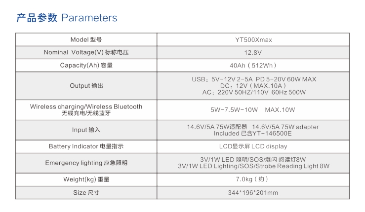 探花在线观看视频户外电源YT500Xmax参数